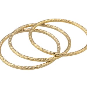 Gold Sparkle Gold Filled Stack Ring, 14k Gold Filled Ring, Made in USA, Thin Gold Ring, 14k Gold Ring,Simple Gold Ring,Stack Gold Ring
