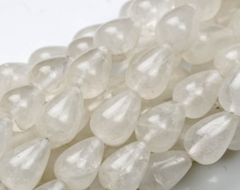 クリアクォーツ 9 x 6 mm ファセットティアドロップジェムストーン