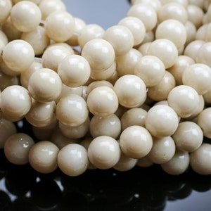 NATURAL Fossil Coral/ Riverstone, available in smooth round, 4mm, 6mm, 8mm, 10mm, 12mm, 14mm