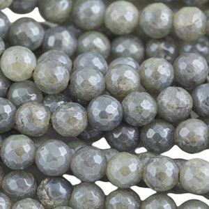 Natural Mystic Labradorite, High Quality in Faceted Round 4mm, 6mm, 8mm, 10mm, 12mm, 14mm AAA Quality Gemstone Beads image 1