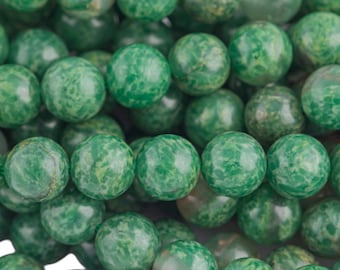 Natural Rare  African Green Jade Beads 4mm 6mm 8mm 10mm Round Beads 15.5" Strand Gemstone Beads