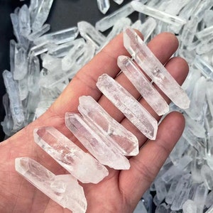 Fragmentos de puntas de cristal de cuarzo natural A+ Puntas de aguja de cuarzo grandes (cristales de cuarzo en bruto para joyería, rejillas de cristal y meditación)