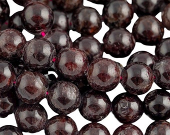 Natural  Red Garnet Beads-  Round, 3mm 4mm 6mm 8mm 10mm 12mm- In Full 15.5 Inch Long Strand - Bulk order Smooth Gemstone Beads