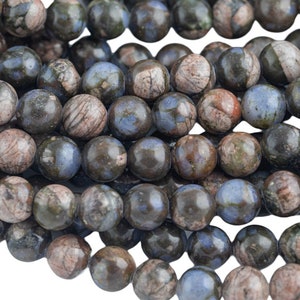 Natural Llanite Blue Opal Quartz Round Beads Healing Stone from Llano Texas 16&quot; Strand 4mm, 6mm, 8mm, 10mm, 12mm- In Full 15.5 inch Strand