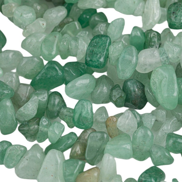 30"-32" Natural Green Aventurine Chips Beads 6mm - 8mm - 32 inch Strand Gemstone Beads