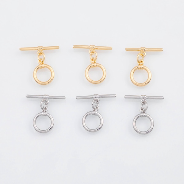 18K Gold pvd Toggle Clasp 10mm 14mm 22k       s Gold    Charms - Tarnish Resistant