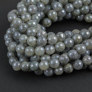 Natural Mystic Labradorite, High Quality in Faceted Round 4mm, 6mm, 8mm, 10mm, 12mm, 14mm AAA Quality Gemstone Beads image 6