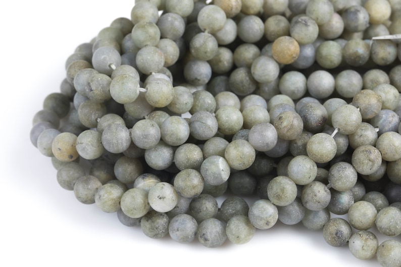 Natural Labradorite Beads Matte Round 6mm 8mm 10mm 12mm Gemstone Beads