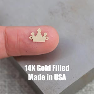 Conector de corona relleno de oro para joyería permanente Colgante de conector deportivo de plata esterlina relleno de oro de 14 quilates Dijes de conectores de bola de 8 mm de alto