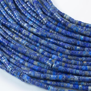Lapis-  Heishi Discs Beads 2x4mm 3x6mm 15.5&quot; Strand