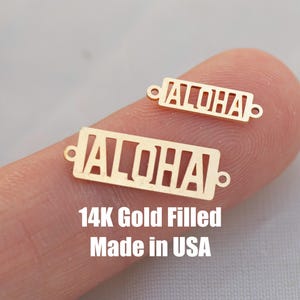 Conector permanente para joyería Aloha Framed - Chapado en oro de 14 quilates o plata de ley - Hecho en EE. UU.