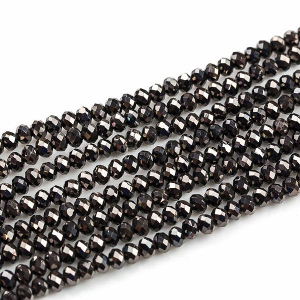 6mm Crystal Rondelle -1 or 5 or 10 STRANDS- Dark Rust