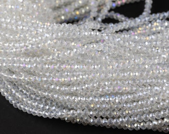 Black Gray Crystal Grey Chinese Crystal Rondelle Rondell 6mm x 4mm 2 Strands Black Gray Crystal Grey Chinese Crystal Rondelle Rondell 6mm x 4mm 2 Strands