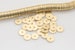 Solid Golden Brass Brushed flat disc beads spacers - Brushed Gold Disk heishi rondelle spacers beads jewelry making 220 pieces per Strand! 