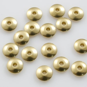 SOLID BRASS Saucer Roundel Beads All Sizes image 2