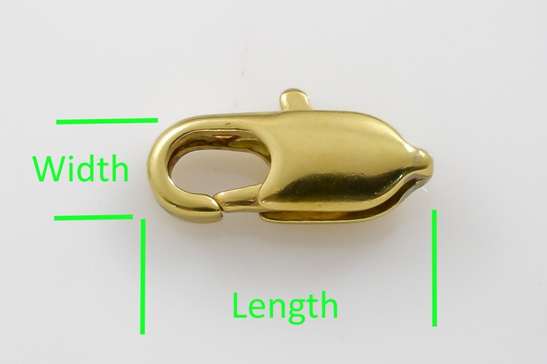 SOLID BRASS Lobster Clasps All Sizes Etsy