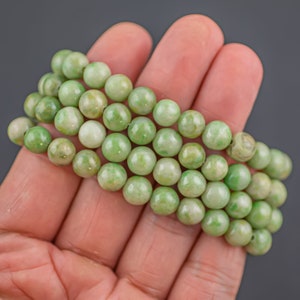 Natural Jade Bracelet 8mm Stretchy String Bracelet Handmade Jewelry Bracelet Crystal Bracelet