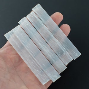 Selenite wand (about 3.5&quot;) - Raw Selenite Wand - Raw Selenite Crystal Wand Healing Crystals Protection Crystal Removes Negative Energy
