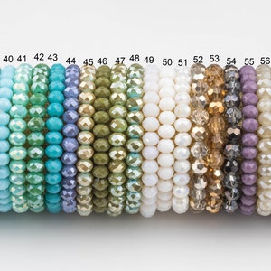 8mm Stackable Crystal Elastic Bracelets - Handmade with High Quality Elastic - WHOLESALE- 8mm 7.5"