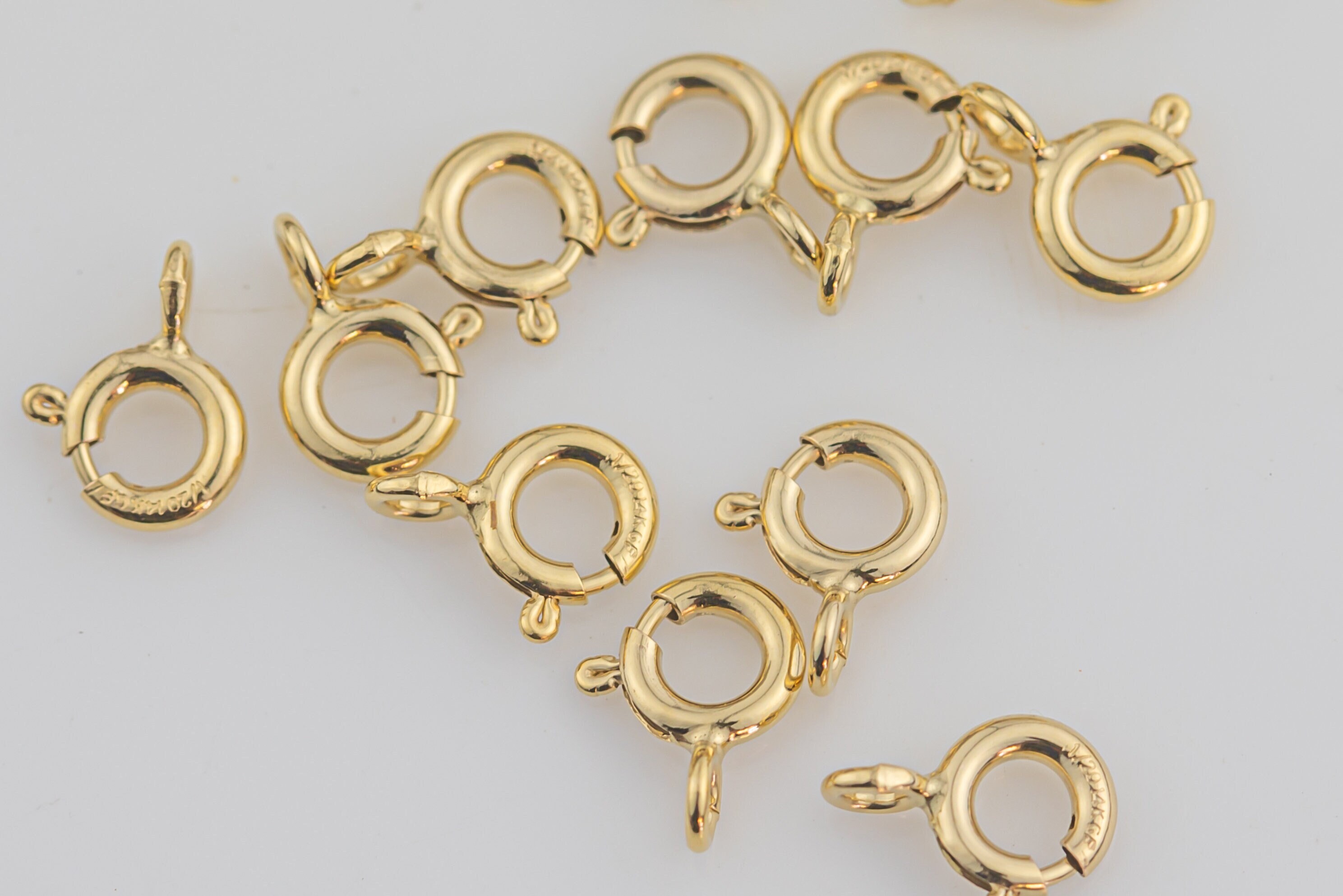 Gold Filled Open Heavy Spring Ring Clasp - 14/20 Gold Filled- USA Product- 4 pcs- 5.5mm