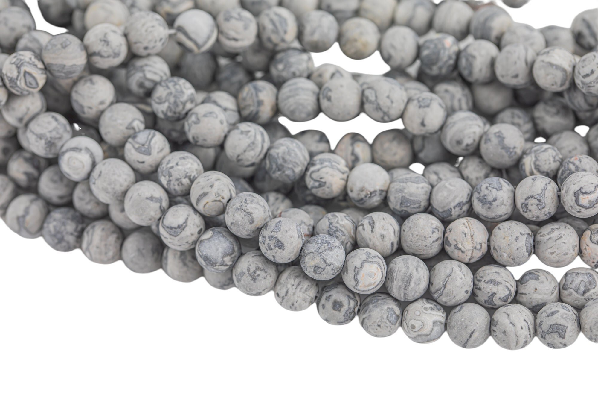 Jaspe piedras preciosas naturales Picasso redonda con cuentas para joyería haciendo 15" 6mm 8mm 10mm