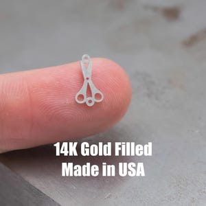 Scherenstecker - 14Kt Gold Filled Sterling Silber - Stecker - Permanentschmuckzubehör