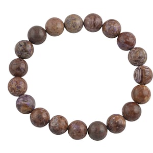 Purple Laced Agate Smooth Round Size 6mm and 8mm- Handmade In USA- approx. 7&quot; Bracelet Crystal Bracelet