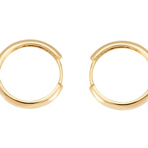 4pc 14k Gold Filled One Touch Lever Rounded Hoop earring finding 10mm 12mm 14mm 16mm 18mm 20mm Nickel Lead Free 2mm Infinity Earring Hoops