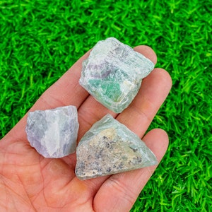 1 Bag- Rough Natural Rainbow Fluorite Chunks Gemstone- .75-1.25 inch-  100 grams- 3.5 ounces