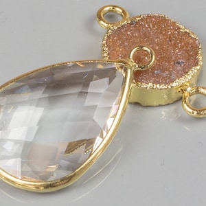 Gold Bezel Crystal TEARDROP 18*30mm 1 pc