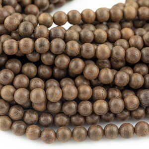 Natural Sandal Wood. 6mm or 8mm or 10mm Round. Full Strand Gemstone Beads image 3