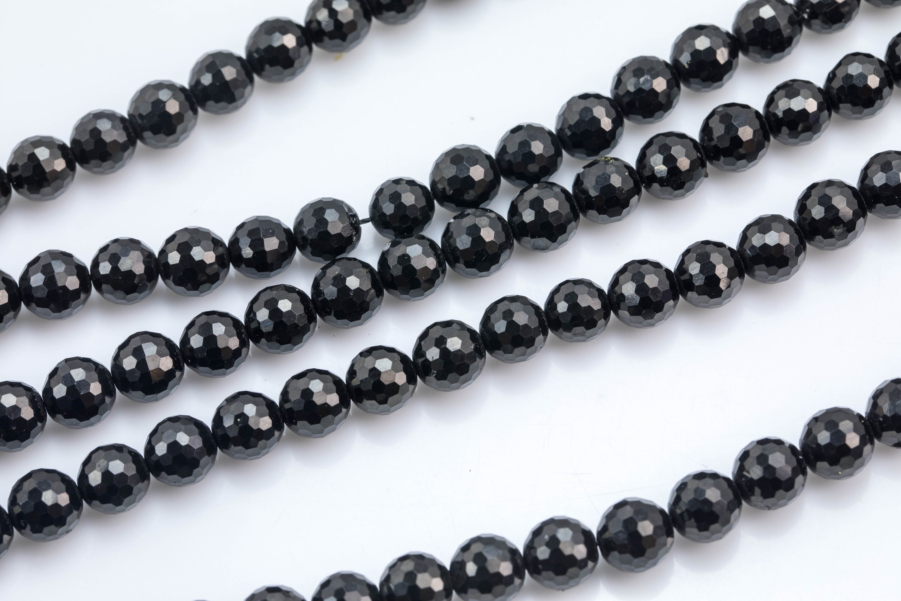 Natural Real Jet Beads Faceted 6mm 8mm 10mm 12mm Round Beads Etsy