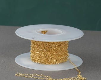 2mm USA Gold-filled Chain by the foot - Wholesale - Round Cable Chain Permanent Jewelry