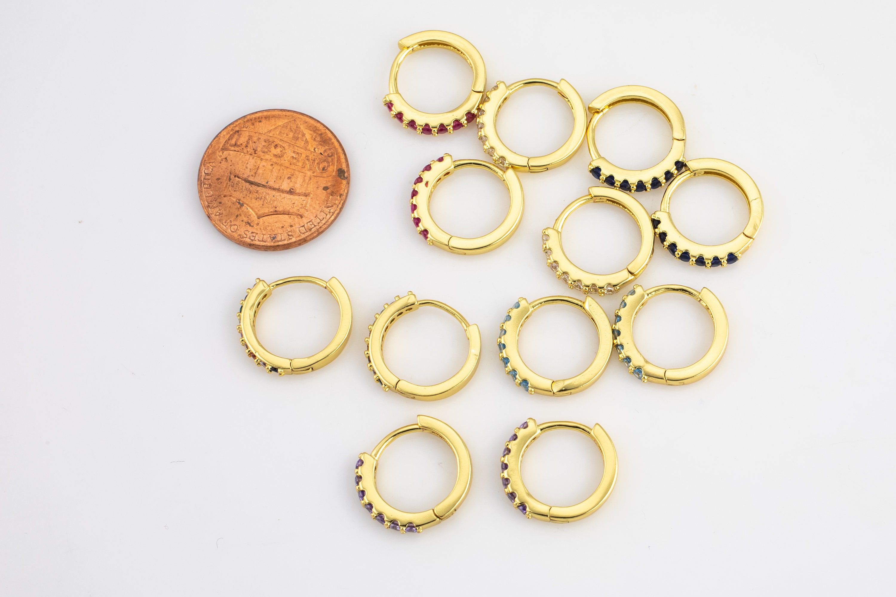 Orecchini a cerchio in oro 14k, orecchini a cerchio piccoli