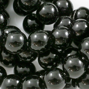 Onyx beads AAA grade black round beads, 3mm 4mm 6mm 8mm 10mm 12mm 14mm 16mm gem stone beads strand, genuine loose stone beads Full 15.5 image 1