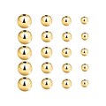 200 pieces 14K Gold Solid Beads PVD Ion Plated Tarnish Resistant 3mm 4mm 5mm 6mm 8mm Gold Brass Spacer Beads Plain Seamless Gold Brass Beads