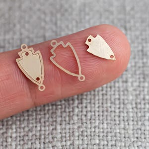 Arrowhead Outline or Inner Piece - 14Kt Gold Filled or Sterling Silver- Bracelet or Necklace - Permanent Jewelry Supply
