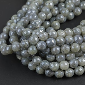 Natural Mystic Labradorite, High Quality in Faceted Round 4mm, 6mm, 8mm, 10mm, 12mm, 14mm AAA Quality Gemstone Beads image 5