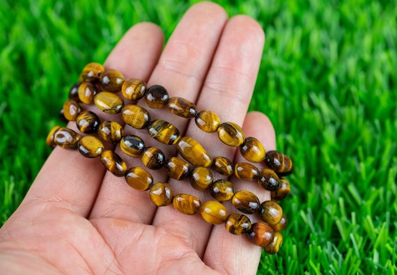 Tiger Eye Tiger's Eye Gemstone Bracelet Bracelet Stretchy String