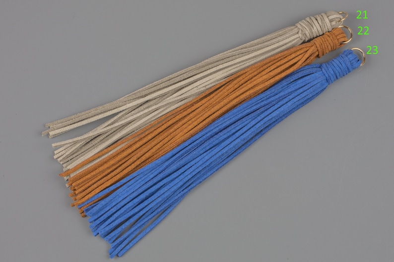 2 Pcs-- Suede TASSEL Tassles High Quality 7.5 inches Extra long and Thick image 2