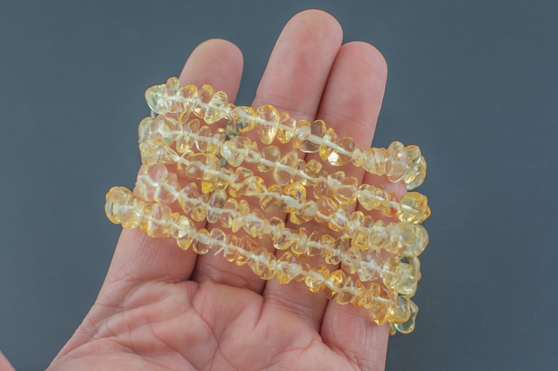 Citrine Stretchy String Bracelet Natural Gemstone Crystal Bracelets Handmade Jewelry Bracelet Crystal Bracelet image 2