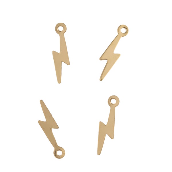 Gold Filled Lightning Charm- 14/20 Gold Filled- USA Product-3.5x11mm- 1 piece per order