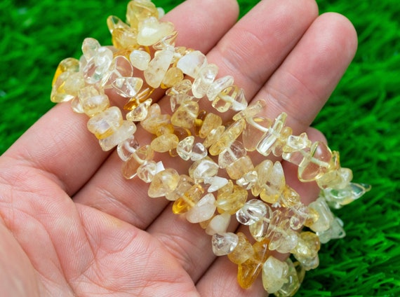 Citrine Stretchy String Bracelet Natural Gemstone Crystal