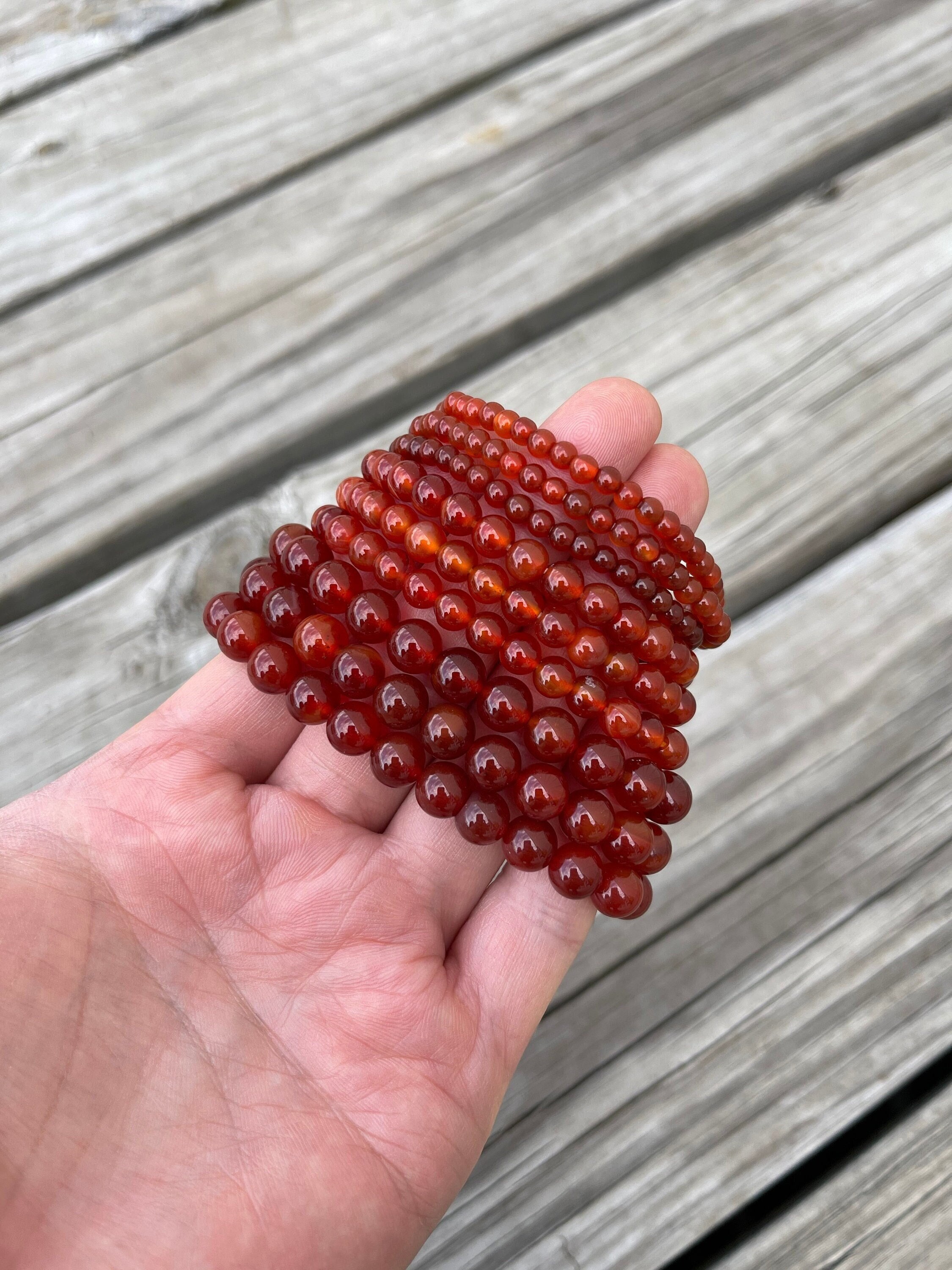 Carnelian Bracelet AAA 4mm 6mm 8mm 10mm Round Stretchy String Bracelet Natural Carnelian Bracelet AAA Quality Chakra Bracelets  Pre-charged