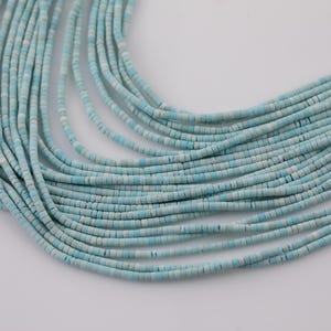 Pale Blue Jasper Heishi Discs Beads 1.5x2mm15.5&quot; Strand- Extra Fine