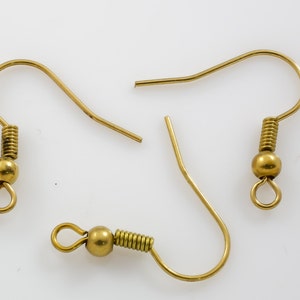 SOLID BRASS Earring Fish hook fishhook Wire 18mm All Sizes