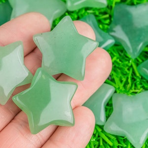 1 Pc Natural Green Aventurine Gemstone Star- 28mm- Large