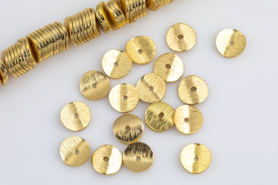thumbnail image 2 of 18 Vintage Jet Black Acrylic Wavy Disc Beads – 4x30mm, 8mm Hole, Spacer Beads 2 of 5