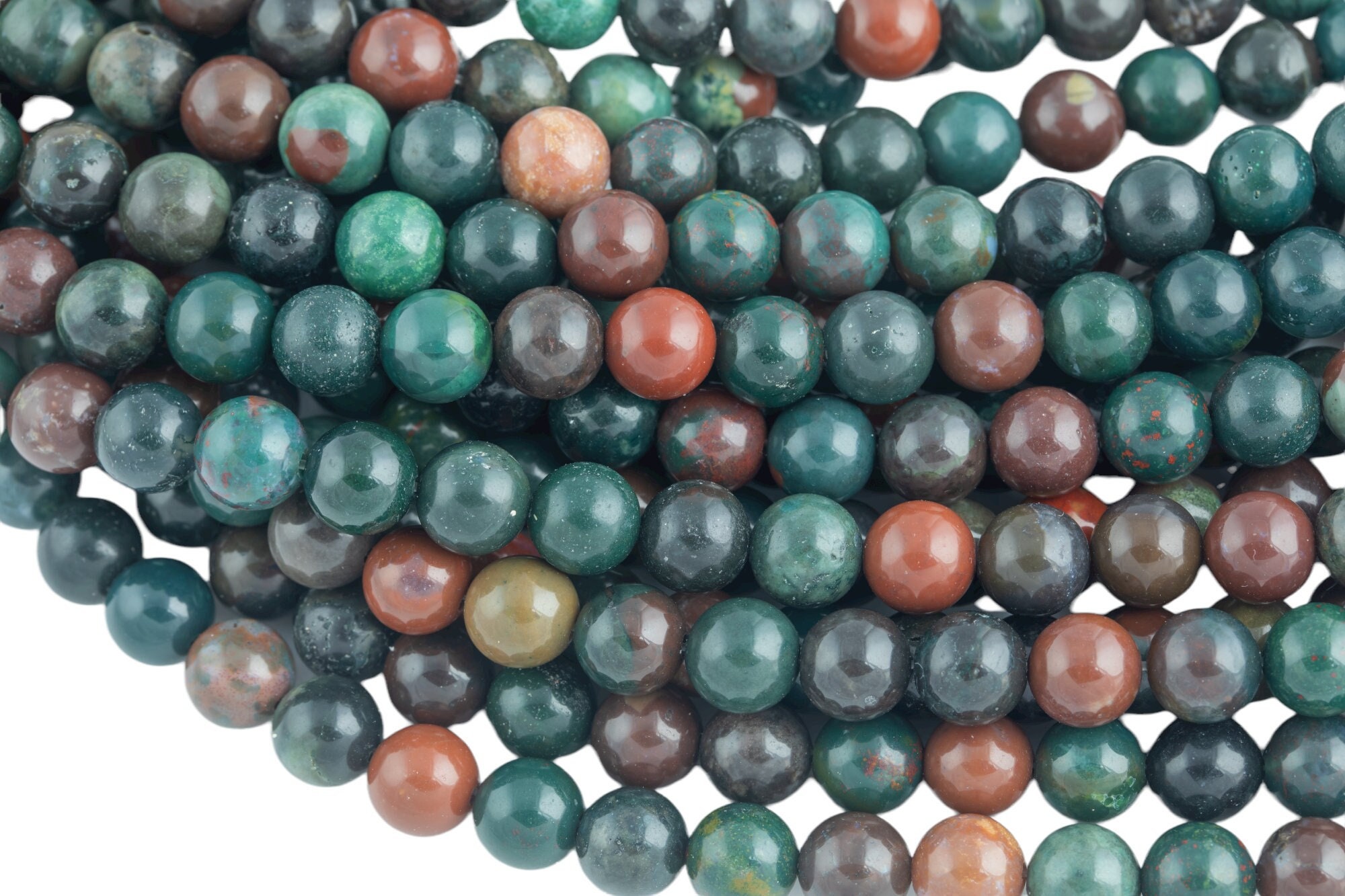 Natural Real Genuine Bloodstone 4mm 6mm 8mm Smooth Round Beads - Etsy
