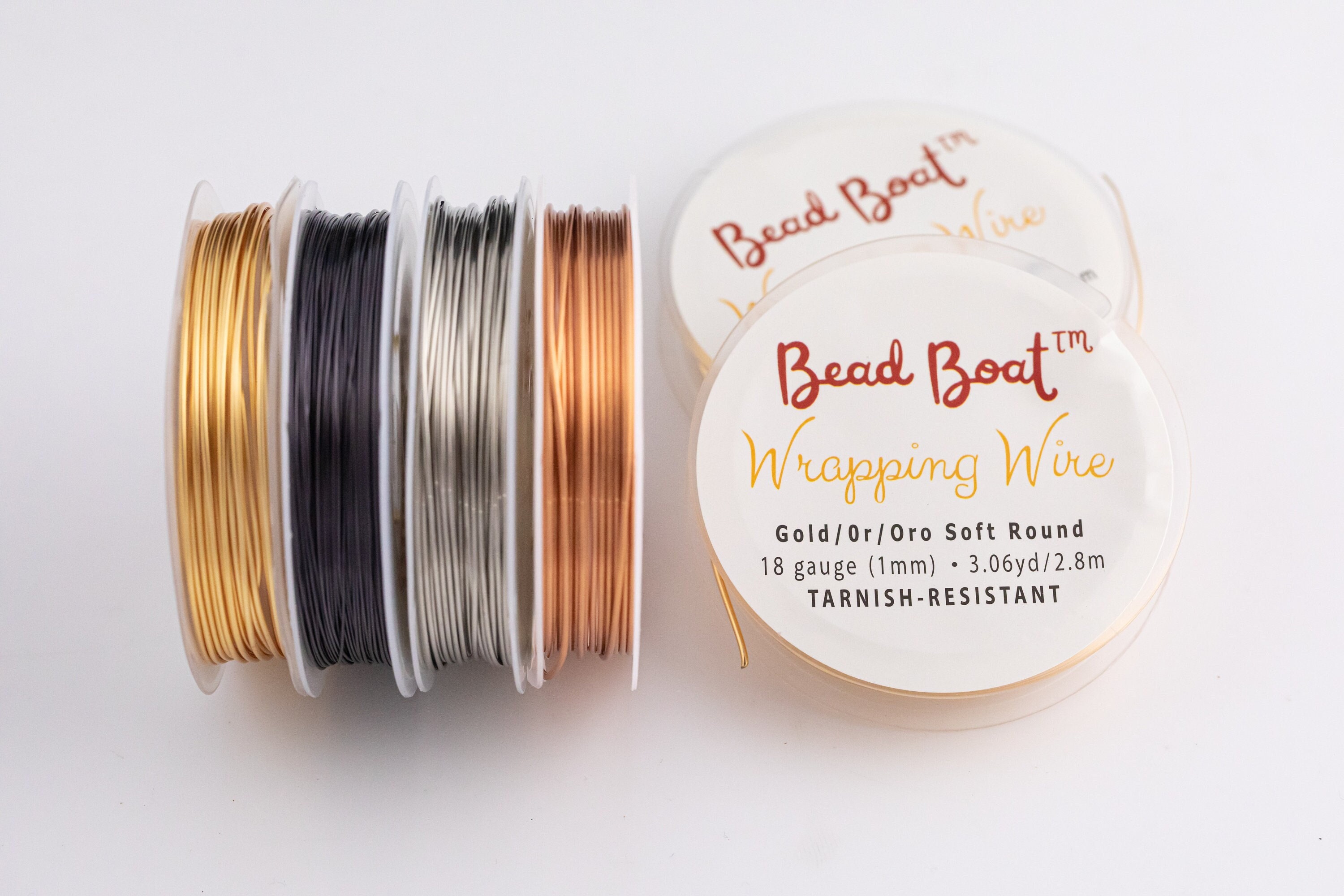 The Beadsmith Wire Elements Craft Wire – Tarnish Resistant, Soft Temper,  Round, Bare Copper Color – 1.3mm, 16 Gauge, 5 Yard Spool – Jewelry Making
